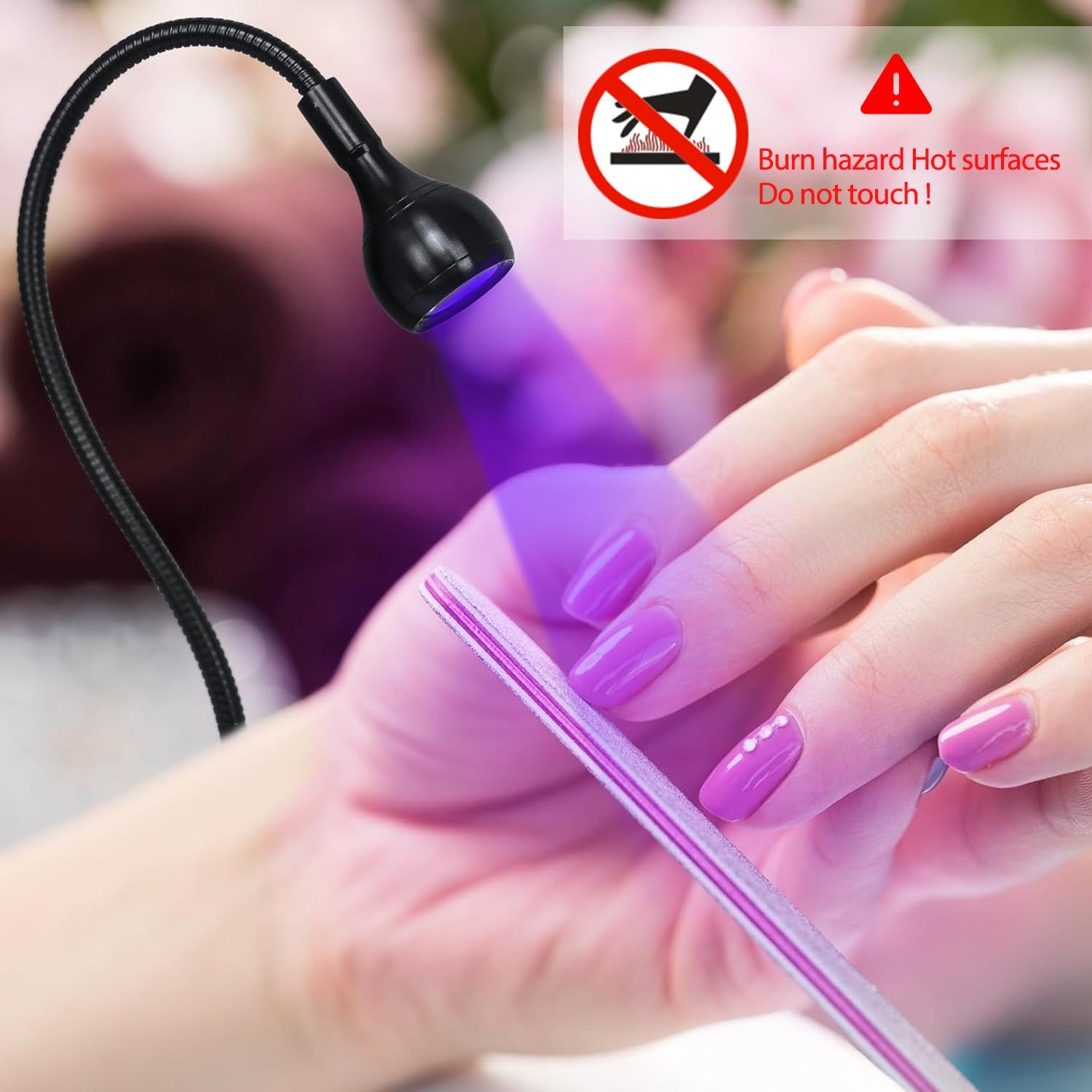 Nail Dryer Light UV Nail lamp 395nm Wavelength Clip-on Desk Mini USB For Gel Nails ongle Manicure Salon Tools  UV Lamp for Nails Rotatable Flash Cure Light for Salon Nail DIY Home Nail Art Equipment