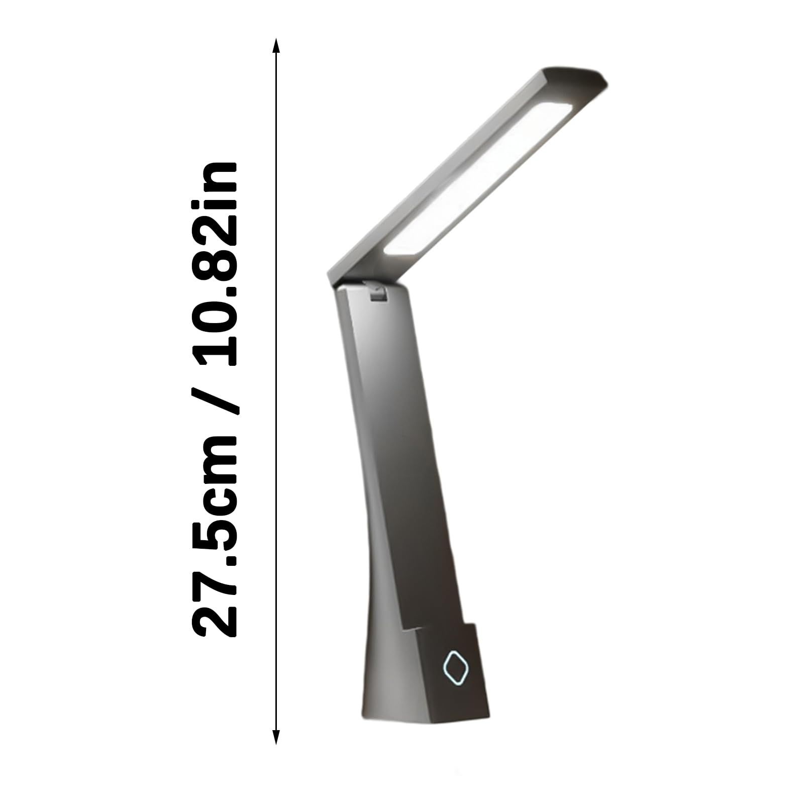 Foldable LED Eye Protection Desk Lamp, Book Study Light, Rechargeable and USB Charging Reading Light, Touch Control, Adjustable Warm and Cool Color Modes for Bedroom, Dorm, Study Nook