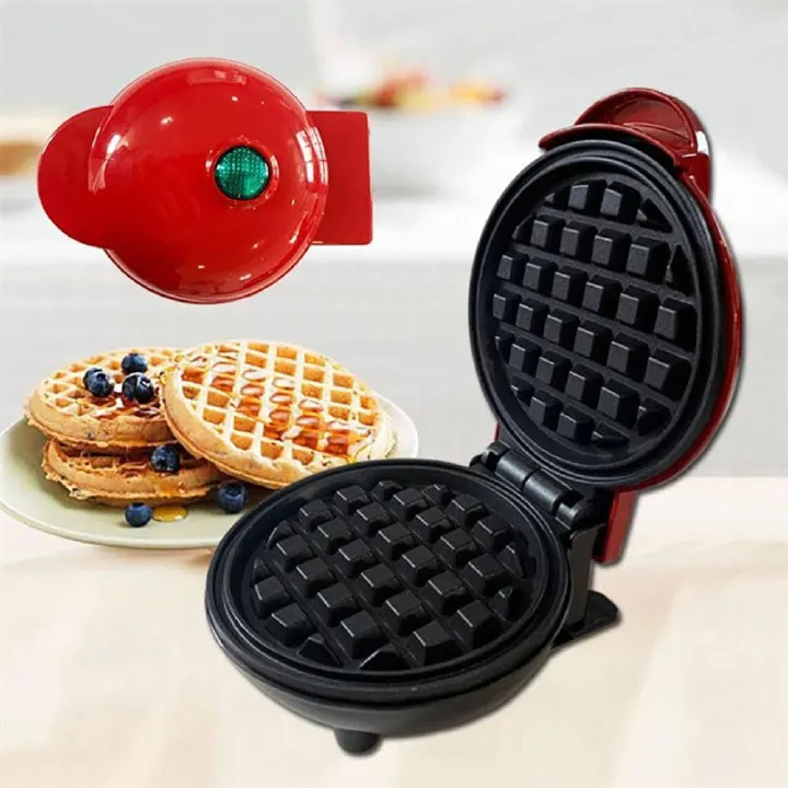Portable Waffle Maker - Mini Non-Stick Waffle Iron, Compact, 350W, Easy Clean, Sweet Or Savoury Treats, Small Kitchen Appliances, Electric Pancake Maker For Commercial Or Home Use