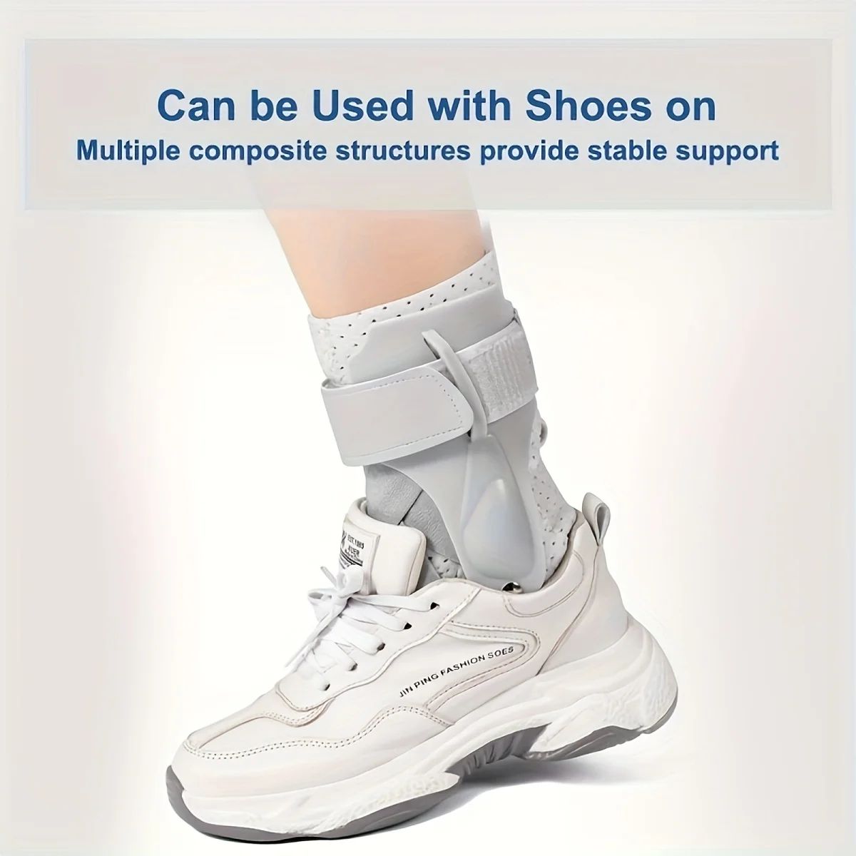 Ankle Support Brace with Side Stabilizers and Cross Auxiliary Fixing Belt Strength Protection for Sports Injury Recovery Sprain, Arthritis, Strain, Fatigue, Foot Pain Relief