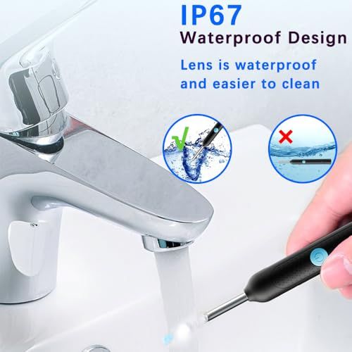 Smart Wireless Visual Ear Sticks Otoscope Endoscope Wax Removal Tool Earpick Mini Camera Health Care Ear Cleaner USB C Rechargeable Endoscope Home Convenient Ear Wax Removal Artefact