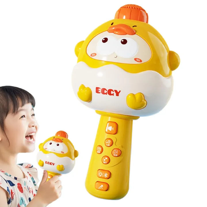 Cute Duck Karaoke Machine, Wireless Microphone, Built in Speaker, Kids Singing System, Fun Led Lights Parties, Birthdays, Indoor and Outdoor Use, Bluetooth