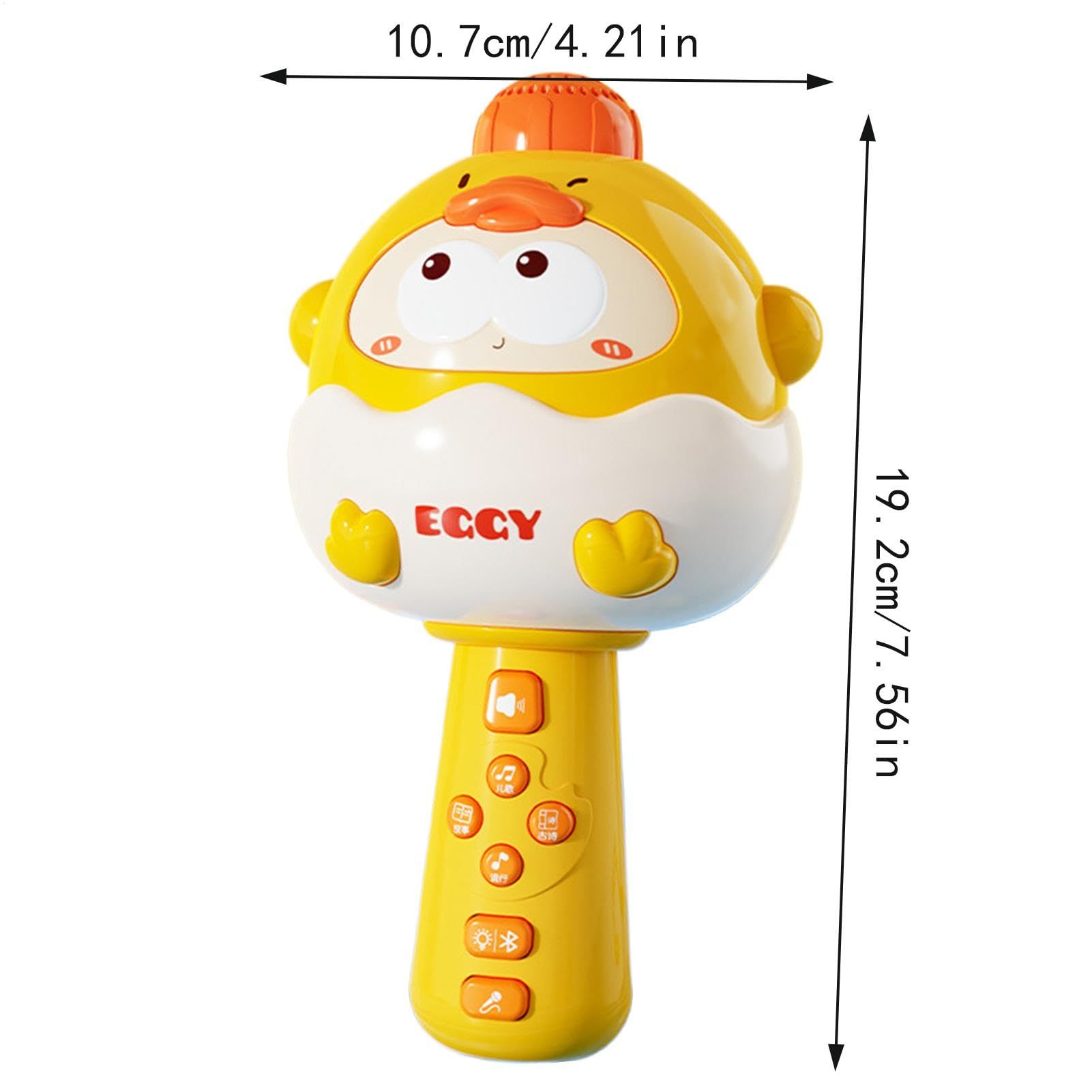 Cute Duck Karaoke Machine, Wireless Microphone, Built in Speaker, Kids Singing System, Fun Led Lights Parties, Birthdays, Indoor and Outdoor Use, Bluetooth