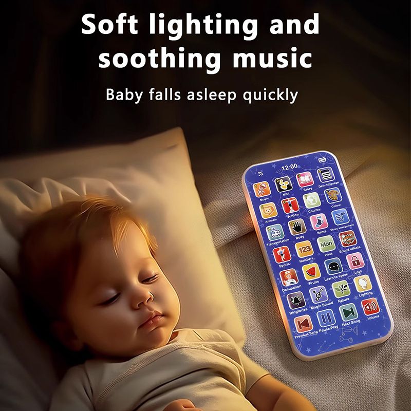 Educational Flash Cards Phone Toy for Kids | Rechargeable Talking Smart Mobile with over 24 Learning Modes | Math, Words, Animals & More | Boys Girls Age 2-12 | Birthday/Christmas Gift