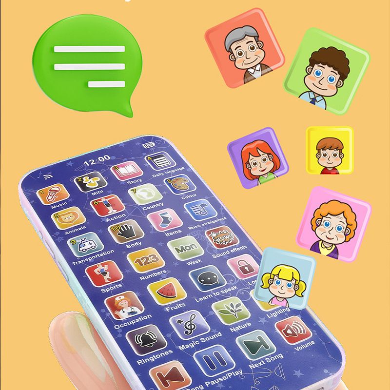 Educational Flash Cards Phone Toy for Kids | Rechargeable Talking Smart Mobile with over 24 Learning Modes | Math, Words, Animals & More | Boys Girls Age 2-12 | Birthday/Christmas Gift