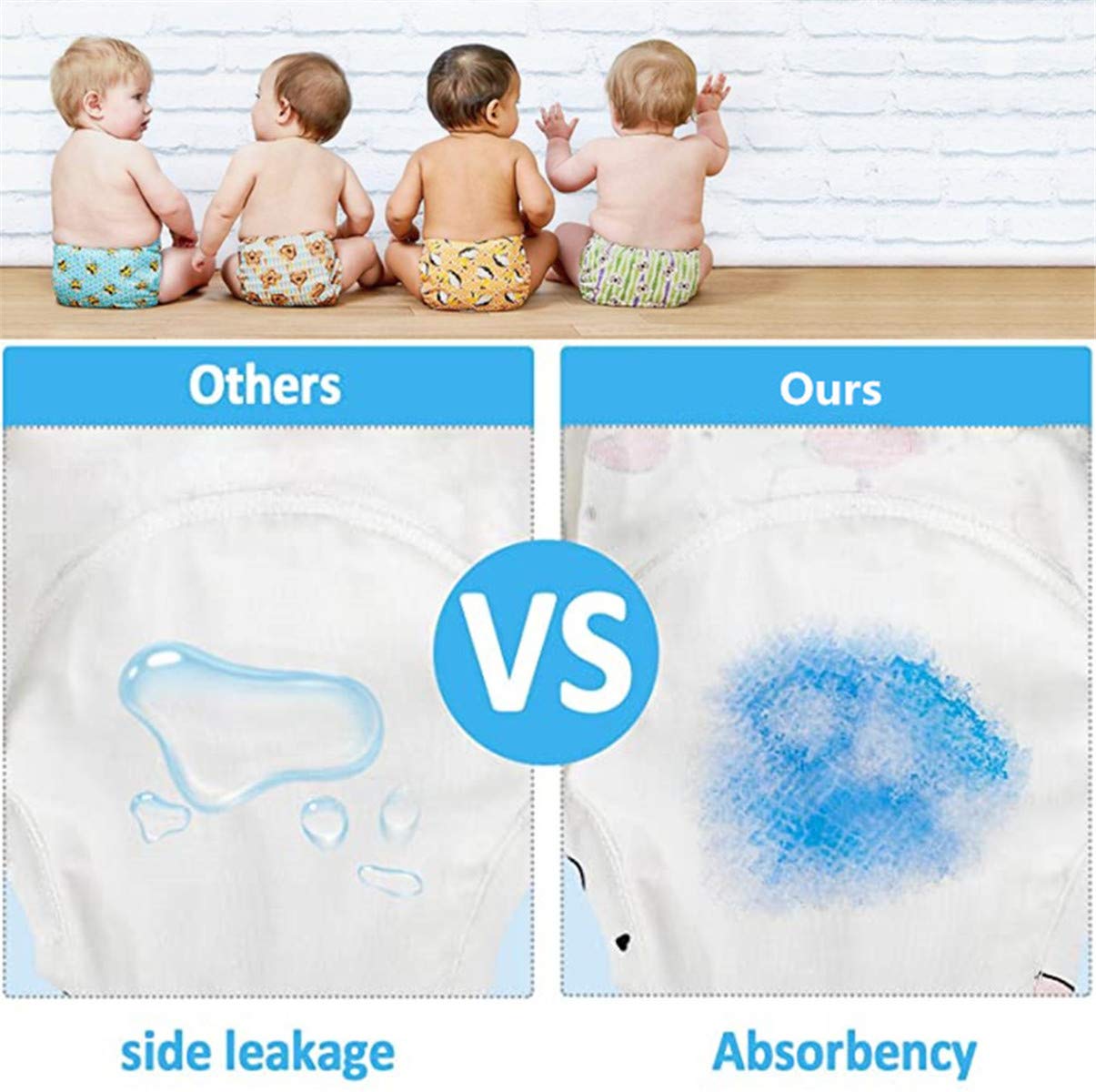 3/4/6 Pcs New Fashion Packs Potty Training Pants Reusable Morbuy Toddler Kid Boys Girls Soft Cotton Washable Anti Leakage Underwear Cute Cartoon Nappy Underpants for Unisex Baby