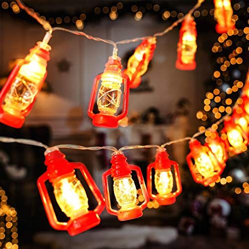 Solar Power Lantern String Lights Mini Retro Kerosene Lamp for Indoor Outdoor Patio Garden Holiday Home Ramadan Wedding Party Christmas Tree New Year Decorations, Kerosene Light for Patio Home