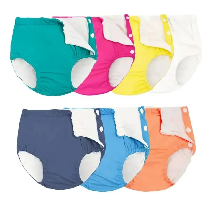 Reusable Swim Diapers Baby Swim Nappy Waterproof Swimwear Baby Reusable Cloth Diaper Infant Swimming Pool Pants Cute Sold Swimsuit Swim Diaper