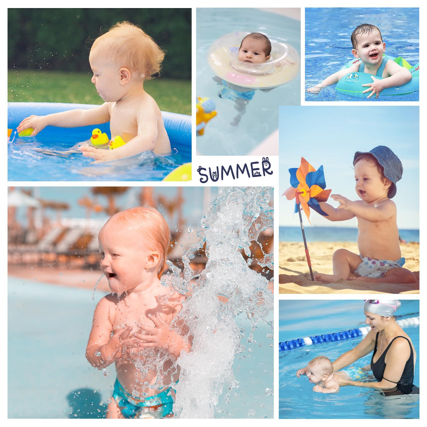 Reusable Swim Diapers Baby Swim Nappy Waterproof Swimwear Baby Reusable Cloth Diaper Infant Swimming Pool Pants Cute Sold Swimsuit Swim Diaper