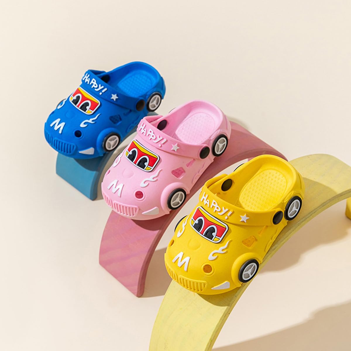 Kids Sandals Hole Children's Sparkle Shoes Slippers Soft Anti-Skid Cartoon DIY Design Hole Baby Shoes Sandy Beach For Boys Girls Car Slippers Toddler Clogs Cute Funny Indoor Outdoor House Novelty