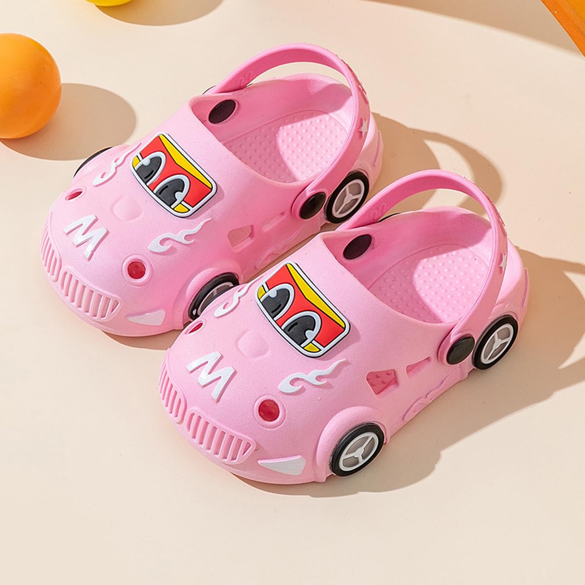 Kids Sandals Hole Children's Sparkle Shoes Slippers Soft Anti-Skid Cartoon DIY Design Hole Baby Shoes Sandy Beach For Boys Girls Car Slippers Toddler Clogs Cute Funny Indoor Outdoor House Novelty