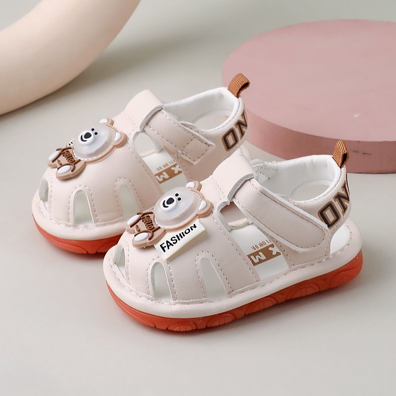 Baby walking shoes summer new forboys flash light shoe soft soled non slip sandals for girl cute and sound making boys shoes baby squeak sandals summer flashing light shoes for child