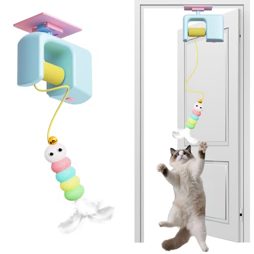 Electric Interactive Cat Teasing Stick Toy Elastic Rope Automatic Flying Bird Cat Toy Pet Stress Relief Toys For Cats  Automatic Cat Toys with Detachable Design Kitten Toys for Indoor Cats Self Play