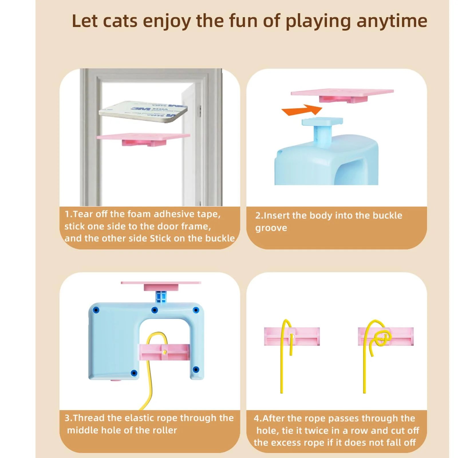 Electric Interactive Cat Teasing Stick Toy Elastic Rope Automatic Flying Bird Cat Toy Pet Stress Relief Toys For Cats  Automatic Cat Toys with Detachable Design Kitten Toys for Indoor Cats Self Play
