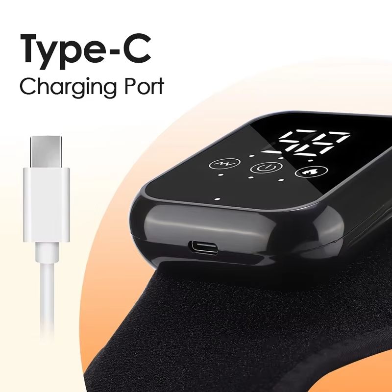 Electric Foot Wrist Ankle Massager for Pain Relief Ankle Heating Pad with Massage Ankle Massager for Circulation and Pain Relief Heated Ankle Brace Wrap USB Rechargeable Heated Brace with LCD Display