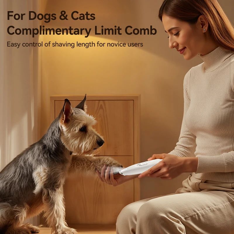 Professional Dog Car Grooming Clippers Cordless Low Noise LED Light Two Speed Adjustment Small Pet Hair Trimmer for Home Grooming Optional ABS Ceramic Stainless Steel Pet Electric Clipper For foots