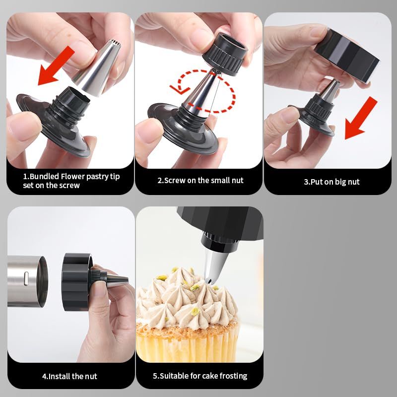 Stainless Steel Cookies Press Cookie Press  Kit for with 8 Piping Tips and 13 Discs for DIY Maker and Decorating Baking Supplies Cake Icing Decorating Set DIY Christmas Cookies and Decorating