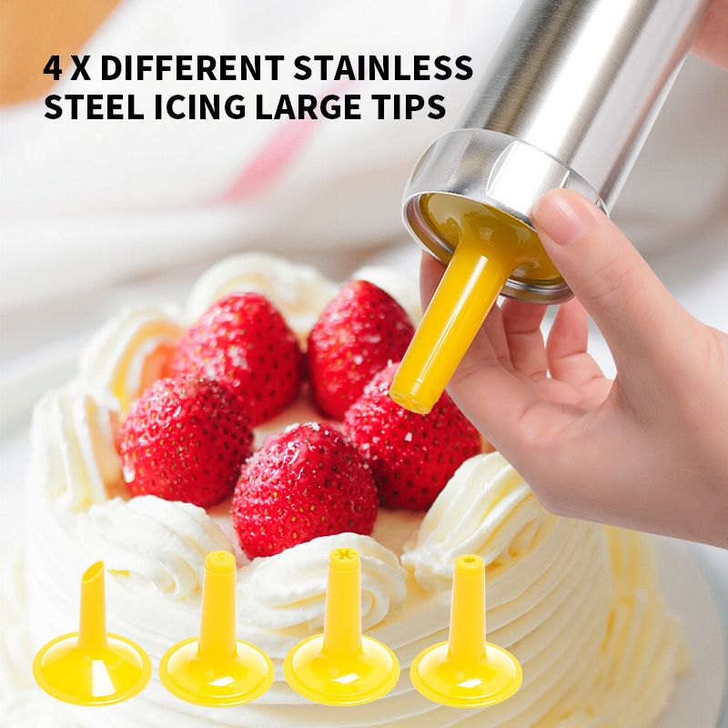 New Biscuit Maker with Assorted Accessories Set Biscuits Maker Press Machine Bakeware with 20 Cookies Molds 4 Nozzles for DIY Baking Biscuit Maker Cakes and Decoration