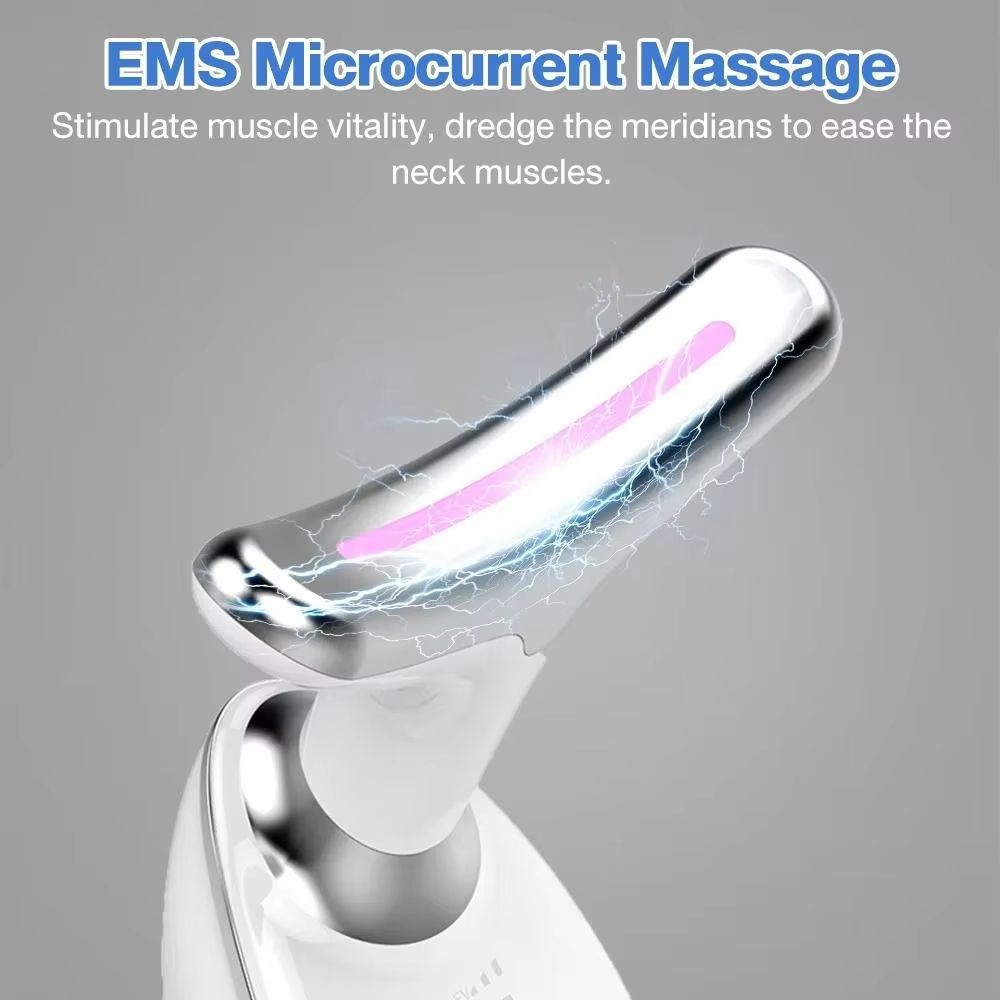 Face Neck Tool for Skin Care Electric Neck Face Lifting Device for Wrinkle Removal Red Light Therapy for Face Neck Lifting And Firming Facial Massager Anti-Wrinkle 3/7 Color Light Skin Care Tool