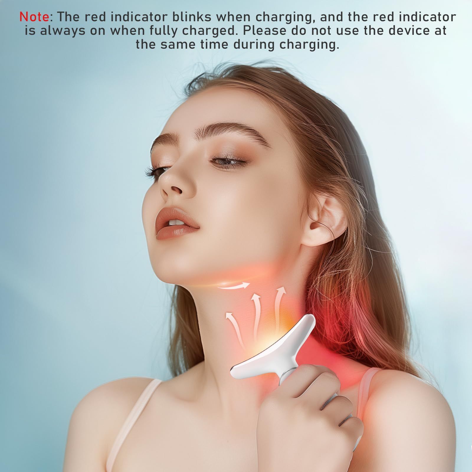 Face Neck Tool for Skin Care Electric Neck Face Lifting Device for Wrinkle Removal Red Light Therapy for Face Neck Lifting And Firming Facial Massager Anti-Wrinkle 3/7 Color Light Skin Care Tool