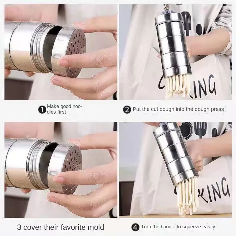 Stainless Steel Noodle Maker,Manual Pasta Machine Stainless Steel Pasta Maker Pasta Press Noodle Machine, kitchen Aid Asseccories Pasta Tools Stainless Steel Household Small Manual Noodle Pressing