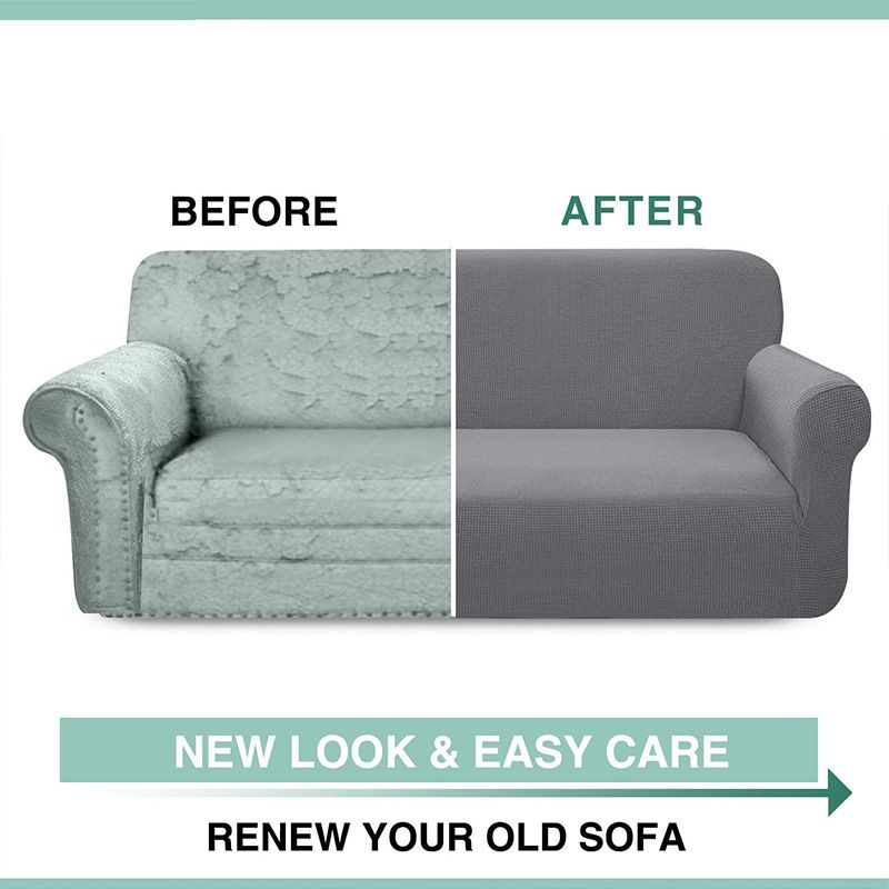 Premium Easy-Going Waterproof Sofa Slipcover, Stretch Sofa Cover Slipcover, Dual Waterproof Sofa Cover, Stretch Jacquard Sofa Slipcover, Leakproof Furniture Protector for Kids, Pets, Dog and Cat