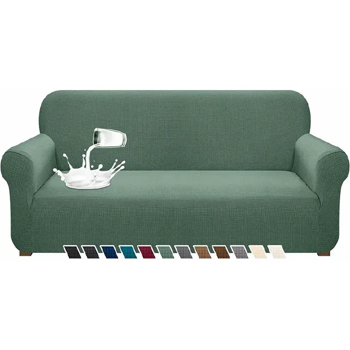 Premium Easy-Going Waterproof Sofa Slipcover, Stretch Sofa Cover Slipcover, Dual Waterproof Sofa Cover, Stretch Jacquard Sofa Slipcover, Leakproof Furniture Protector for Kids, Pets, Dog and Cat