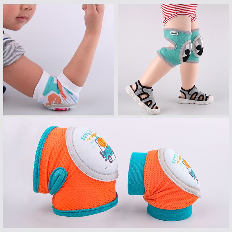 Baby Toddler Anti-slip Knee Pads for Crawling Baby Boys Girls Adjustable Crawling Knee Pads Elastic Leg Warmers Safety Knee Protectors Mesh Breathable Baby Kneepads Knee Protective Cover