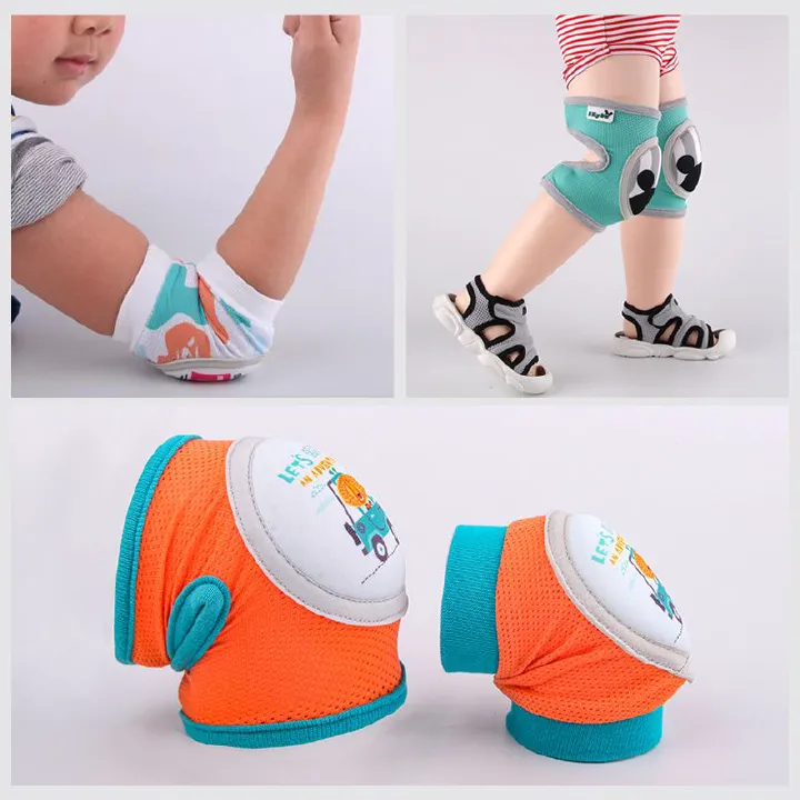 Baby Toddler Anti-slip Knee Pads for Crawling Baby Boys Girls Adjustable Crawling Knee Pads Elastic Leg Warmers Safety Knee Protectors Mesh Breathable Baby Kneepads Knee Protective Cover
