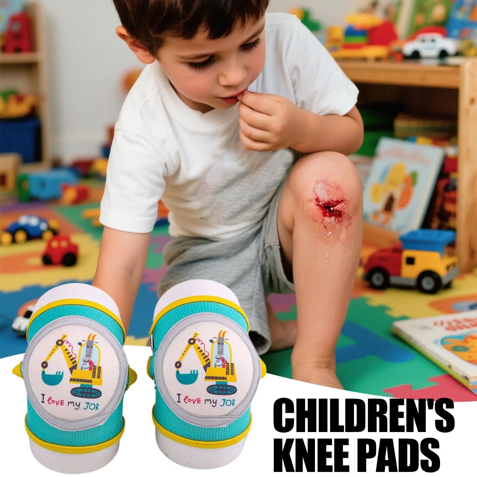 Baby Toddler Anti-slip Knee Pads for Crawling Baby Boys Girls Adjustable Crawling Knee Pads Elastic Leg Warmers Safety Knee Protectors Mesh Breathable Baby Kneepads Knee Protective Cover