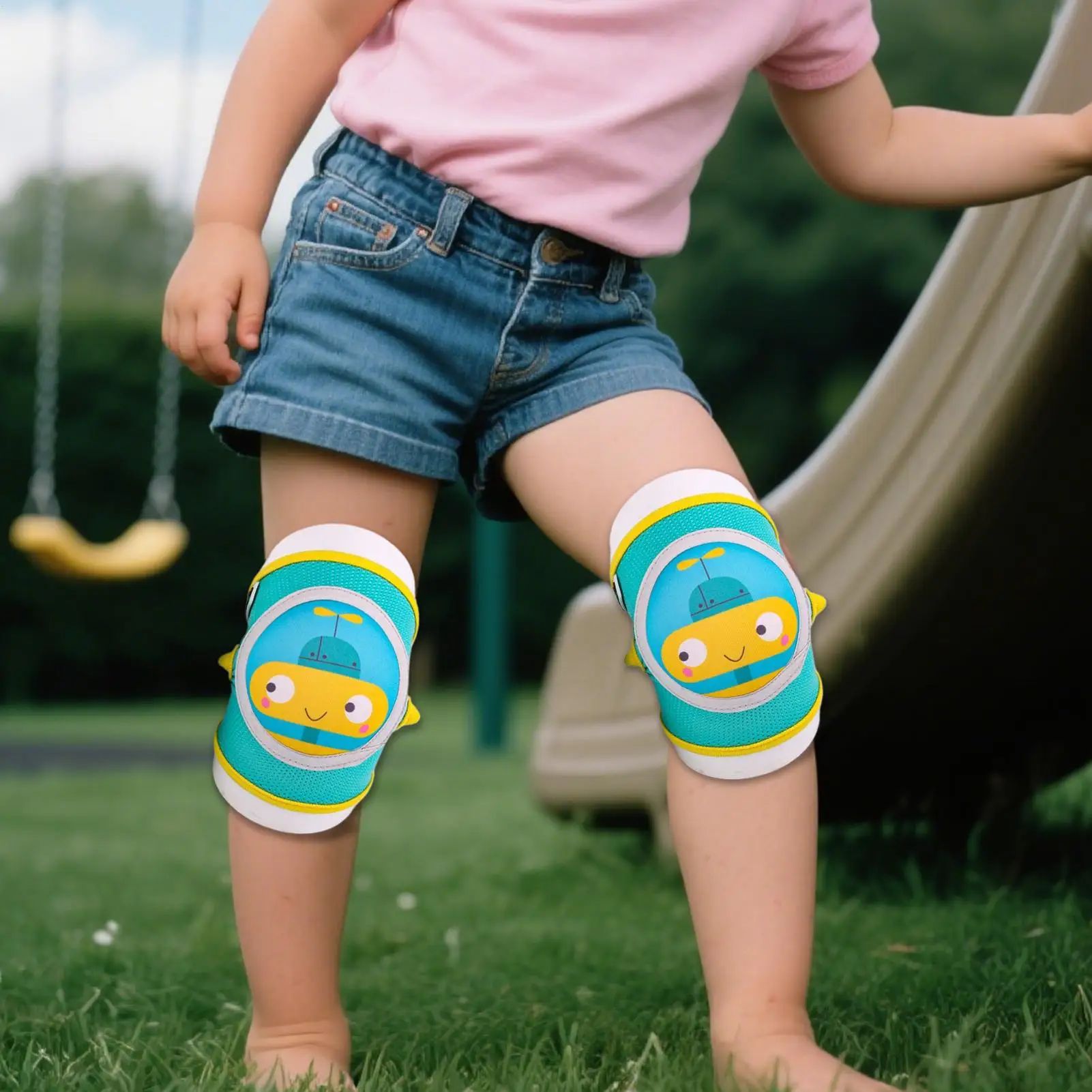 Baby Toddler Anti-slip Knee Pads for Crawling Baby Boys Girls Adjustable Crawling Knee Pads Elastic Leg Warmers Safety Knee Protectors Mesh Breathable Baby Kneepads Knee Protective Cover