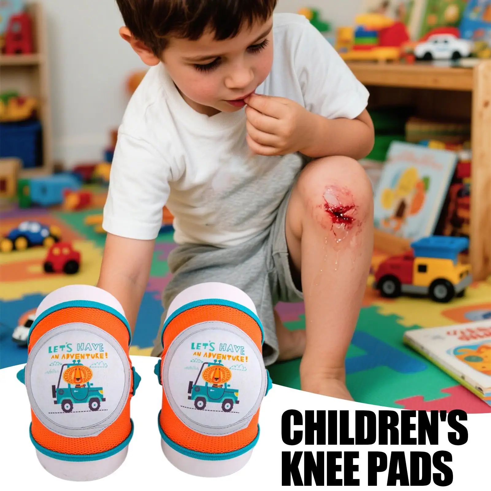 Baby Toddler Anti-slip Knee Pads for Crawling Baby Boys Girls Adjustable Crawling Knee Pads Elastic Leg Warmers Safety Knee Protectors Mesh Breathable Baby Kneepads Knee Protective Cover