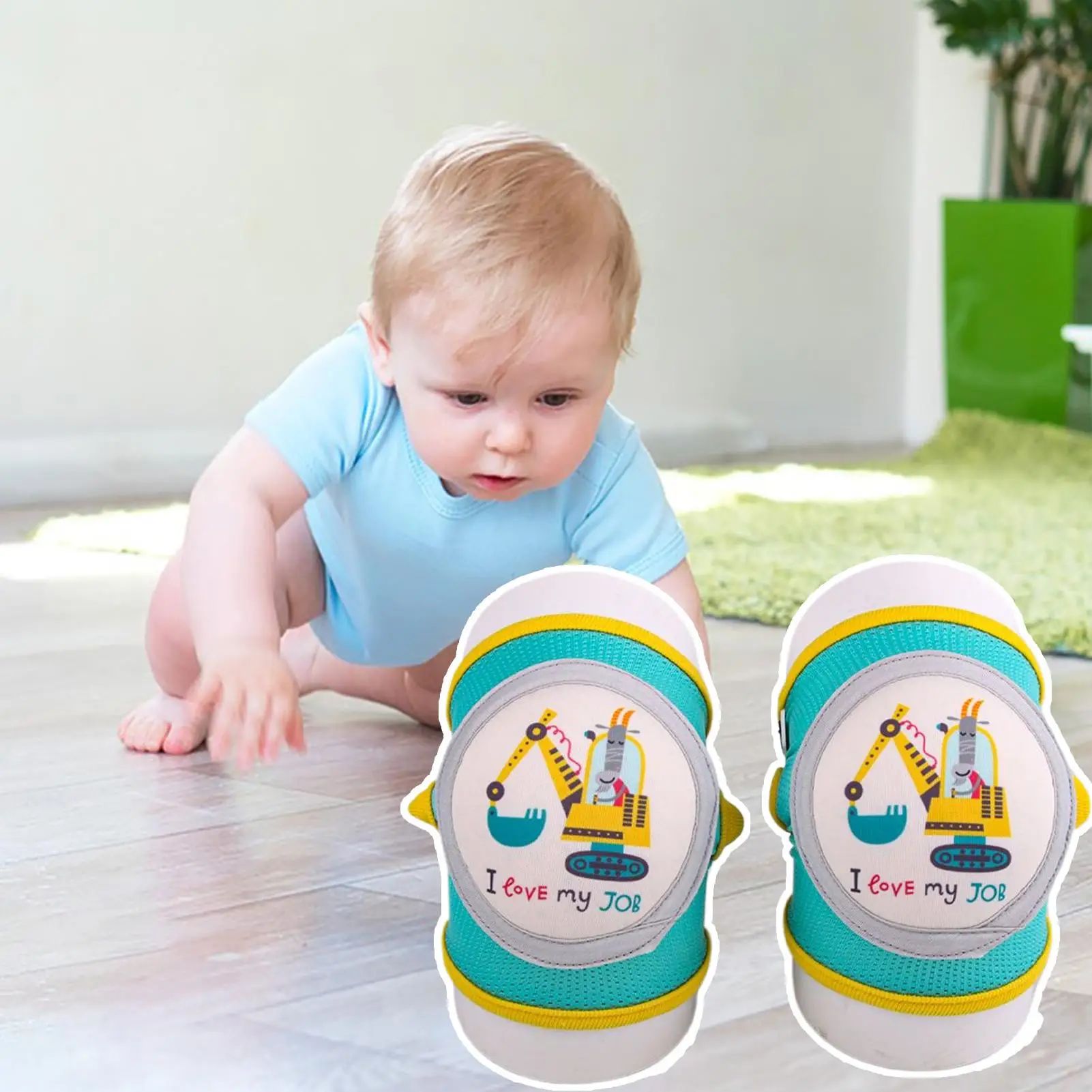 Baby Toddler Anti-slip Knee Pads for Crawling Baby Boys Girls Adjustable Crawling Knee Pads Elastic Leg Warmers Safety Knee Protectors Mesh Breathable Baby Kneepads Knee Protective Cover