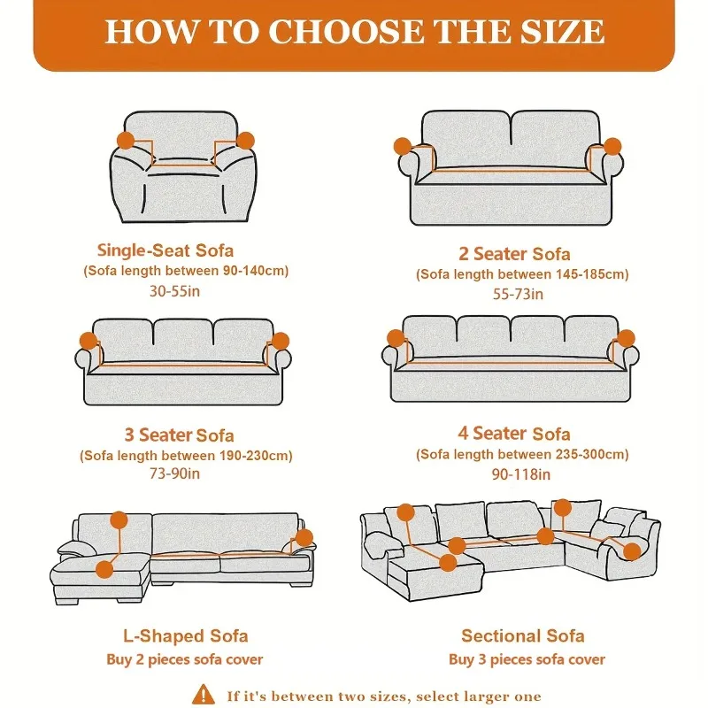 Anti-slip and Dust-proof Fabric Sofa Cover, Nordic-style Elastic Sofa Cover Fabric All-season All-purpose Sand Hair Towel Elastic Solid Color 1-5 Seater Sofa Cover, Extendable Dustproof Washable Cover