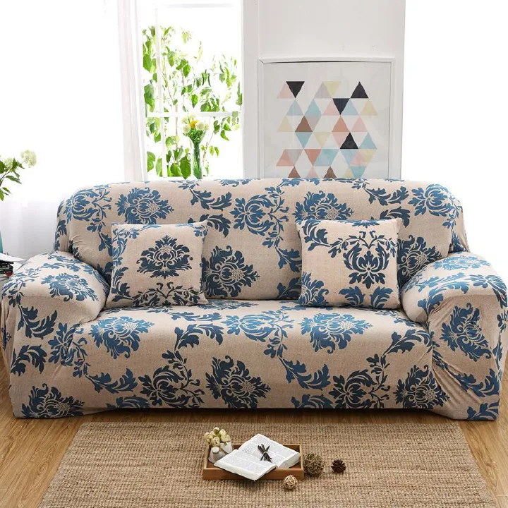 Household Elastic Printed Sofa Cover, Fabric All-season All-purpose Sand Hair Towel Elastic 1-5 Seater Stretch Sofa Cover Nordic-style Elastic Sofa Cover, Extendable Dustproof Washable Sofa Slipcovers