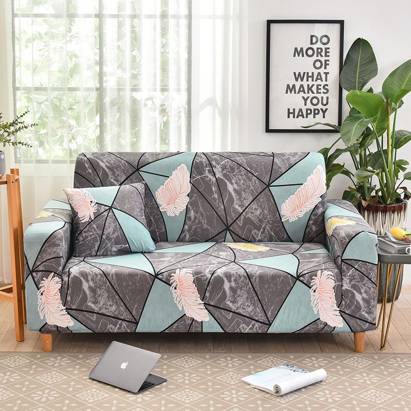 Household Elastic Printed Sofa Cover, Fabric All-season All-purpose Sand Hair Towel Elastic 1-5 Seater Stretch Sofa Cover Nordic-style Elastic Sofa Cover, Extendable Dustproof Washable Sofa Slipcovers
