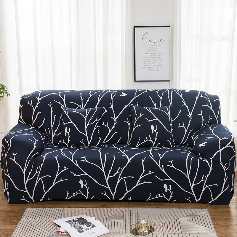 Household Elastic Printed Sofa Cover, Fabric All-season All-purpose Sand Hair Towel Elastic 1-5 Seater Stretch Sofa Cover Nordic-style Elastic Sofa Cover, Extendable Dustproof Washable Sofa Slipcovers
