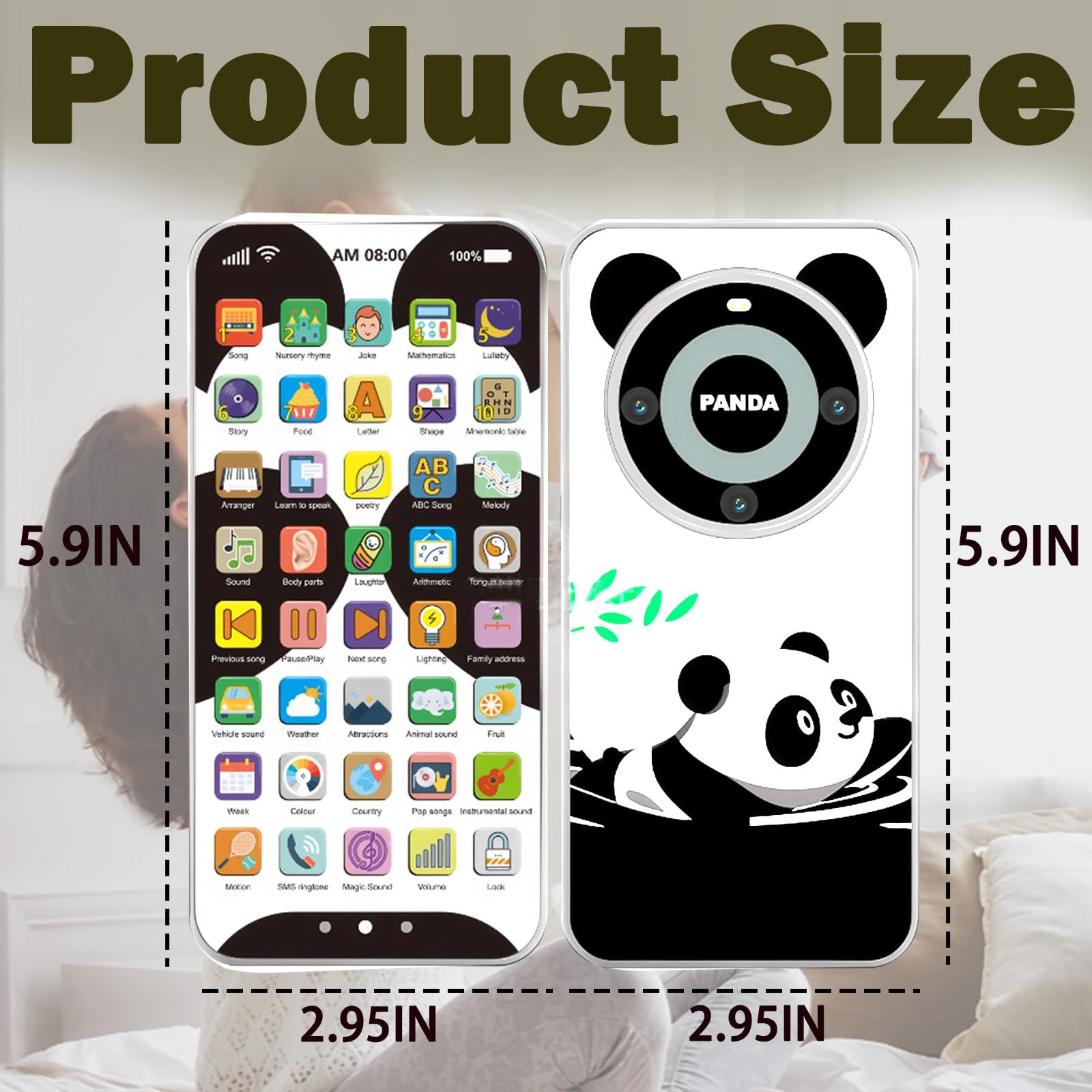 Rechargeable Baby Phone Toys for 1 Year Old Boys Girls Gifts, Musical Baby Sounds Toys for Babies 12-18 Months, Interactive Cell Phone Toy with 10,000+ Educational Content In English Version Best Gift