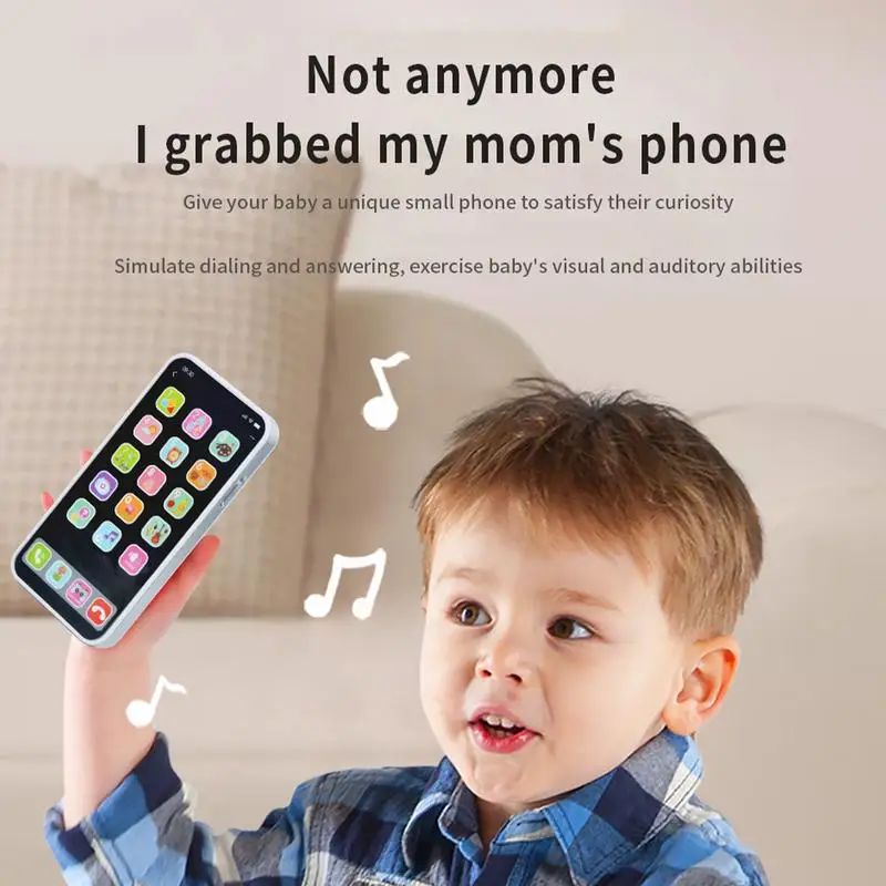 Rechargeable Baby Phone Toys for 1 Year Old Boys Girls Gifts, Musical Baby Sounds Toys for Babies 12-18 Months, Interactive Cell Phone Toy with 10,000+ Educational Content In English Version Best Gift
