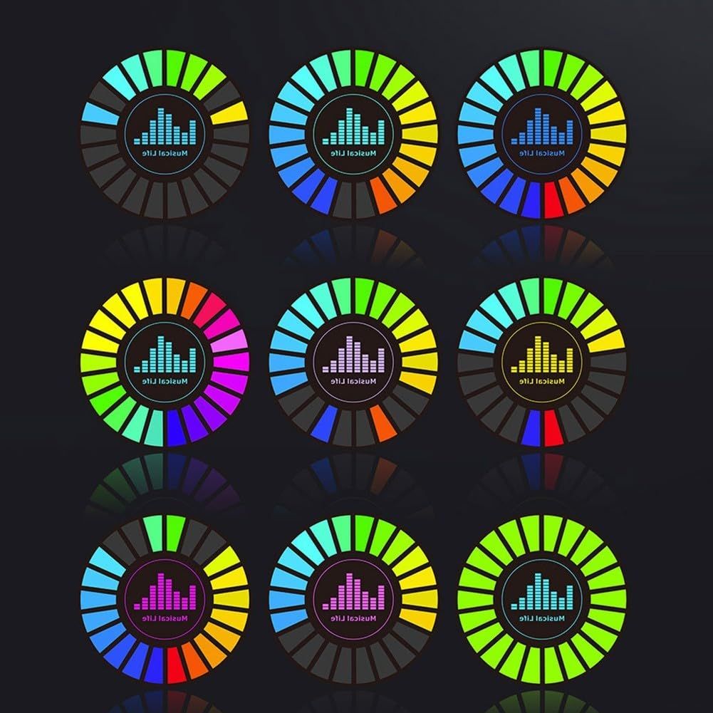 RGB Sound Control Fragrance Light LED Music Rhythm Ambient Lights Clip-on Air Vent Freshener Pickup Lamp Universal Interior Accessories for Car Home Party