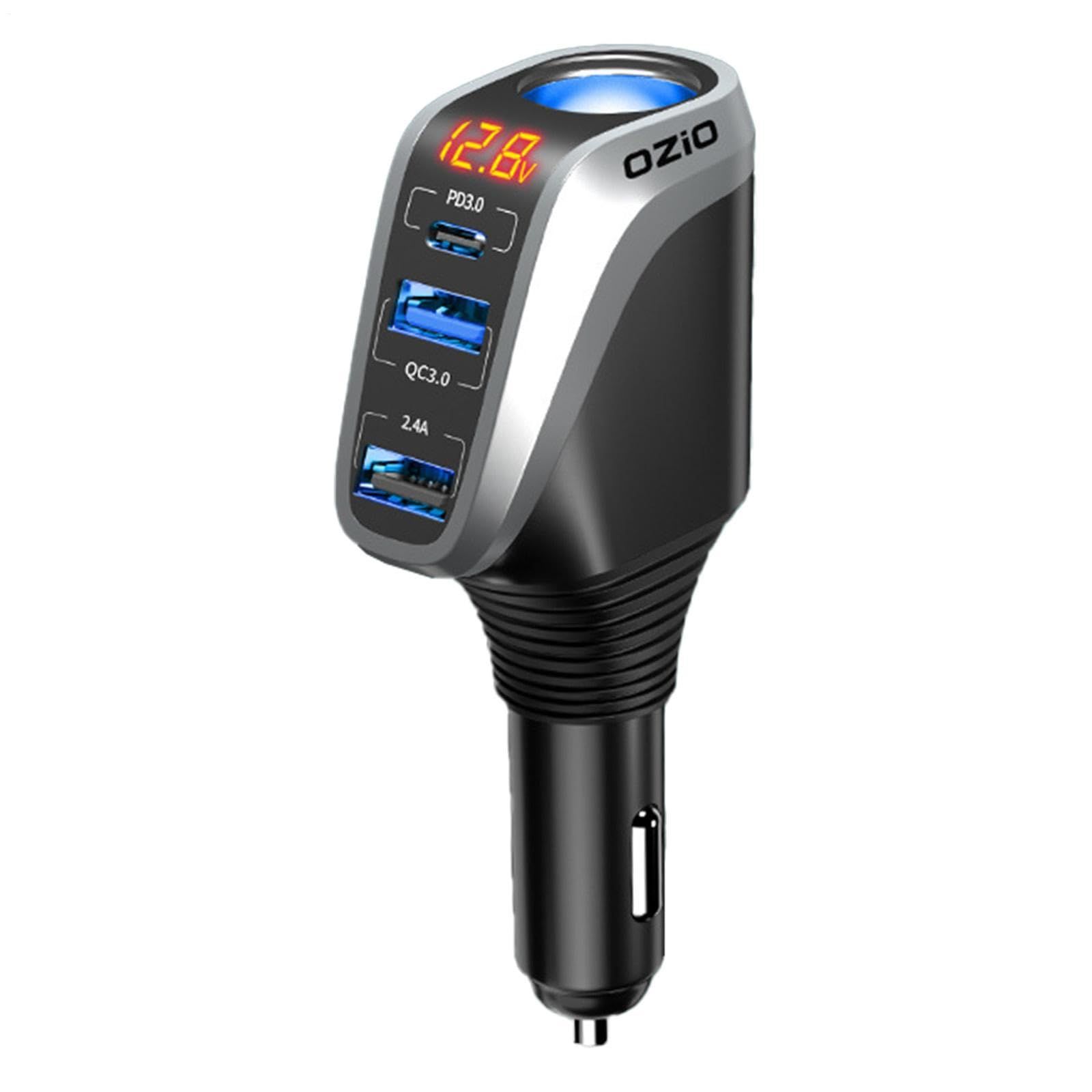 188W Car Charger QC3.0 PD20W High-Speed Charging 3-Port USB Adapter Compatible with iPhone/Samsung 12V/24V Lighter Socket High-Speed Charging New 2026 Model with Reliable Electronic Components