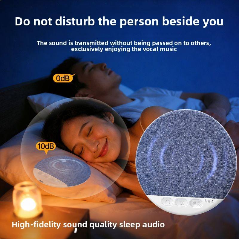 New Ultra Thin Mini Sleeping Bluetooth Speaker White Noise HiFi Stereo Sound Wireless MP3 Music Player Timed Shutdown Audio Player  Portable Wireless Sleep Headphones for Home, Bedroom, Perfect Gift