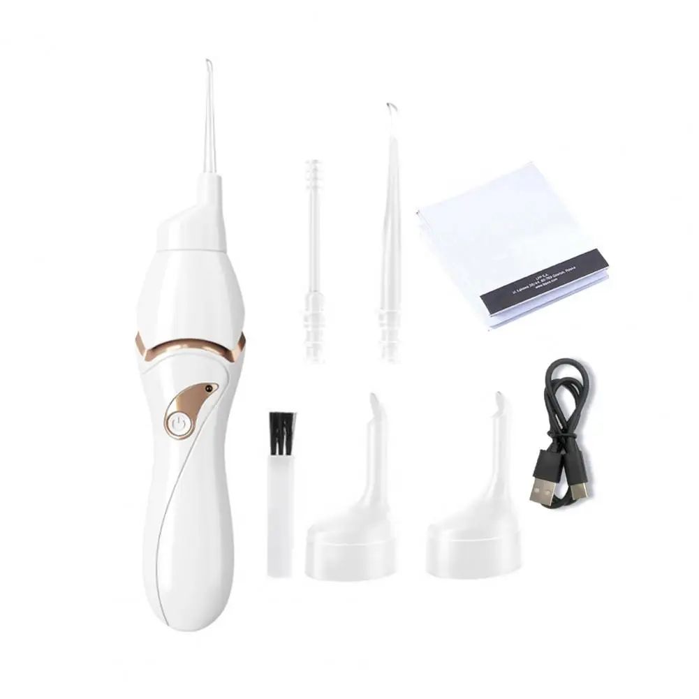 New Electric Ear Wax Remover with Built-in LED Lights Ear Pick Spoon Low Noise USB Charging Spiral Ear Cleaning Tool Sturdy USB Electric Luminous Spoon Set, Ear Cleaning Tool for Adults Kids