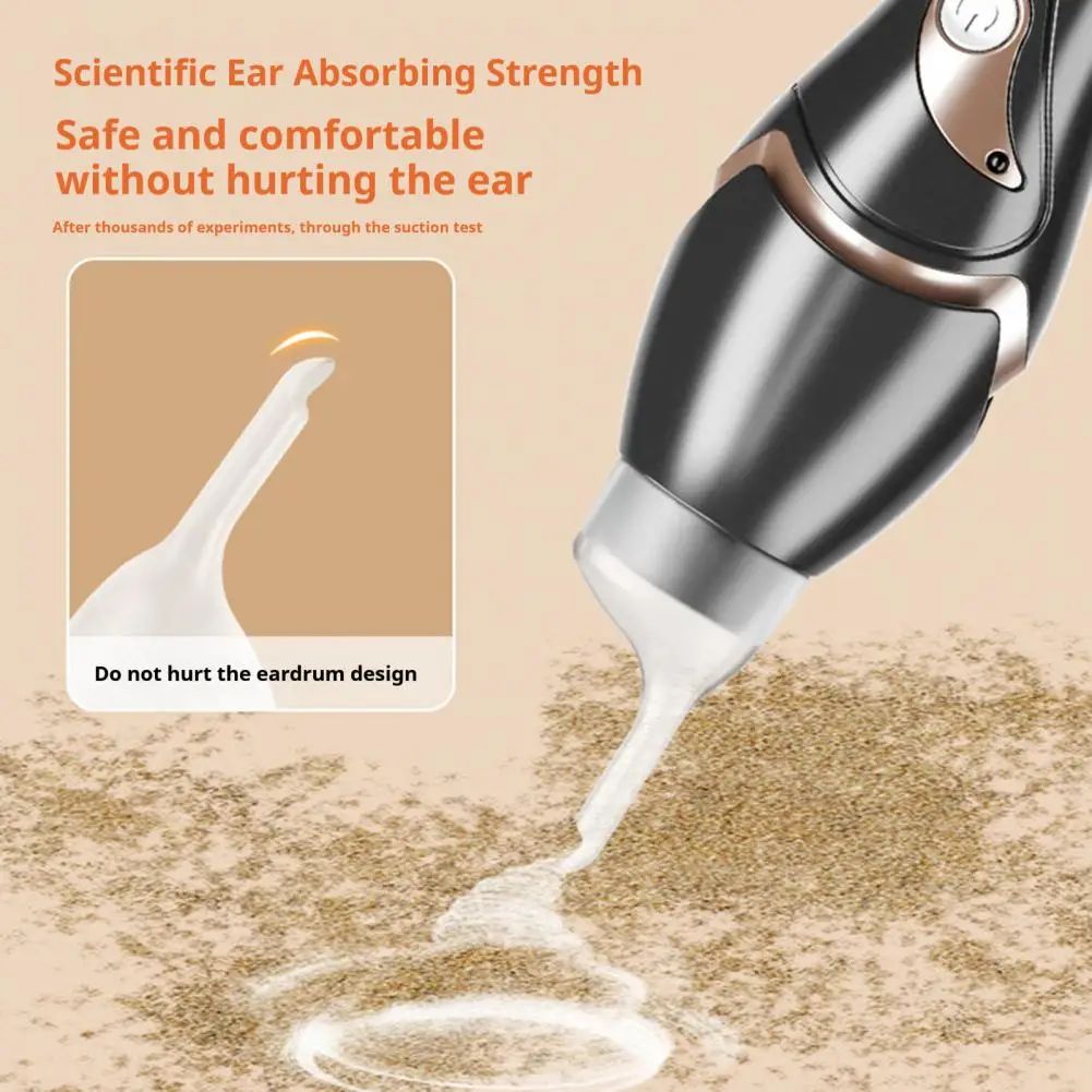 New Electric Ear Wax Remover with Built-in LED Lights Ear Pick Spoon Low Noise USB Charging Spiral Ear Cleaning Tool Sturdy USB Electric Luminous Spoon Set, Ear Cleaning Tool for Adults Kids