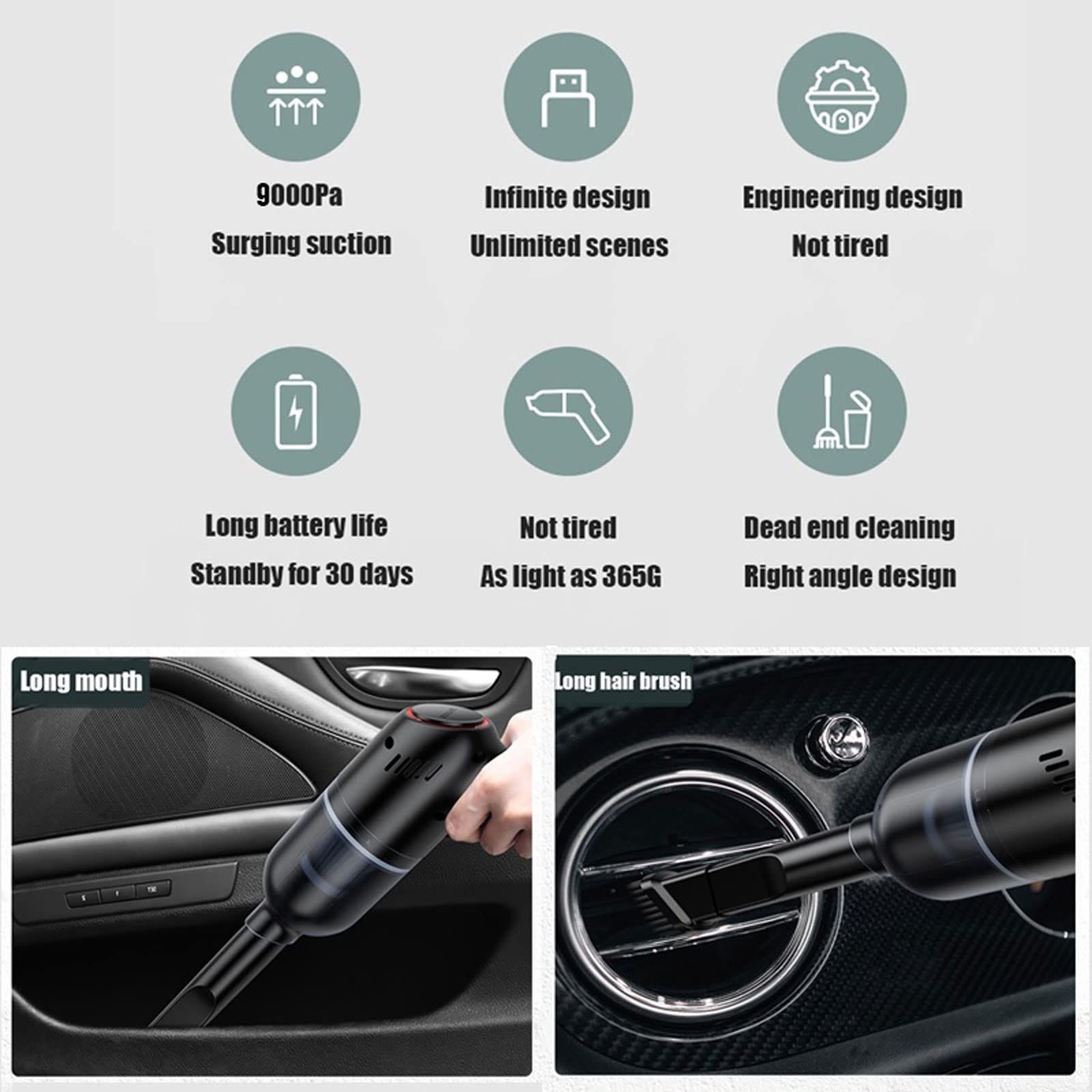 Hard Floor Vacuum Vaccume Cleaner with Built-in Battrery Mini Car Vacuum Cleaner Auto and amp; Home Cordless Vacuum Cleaner Carpet Air Duster