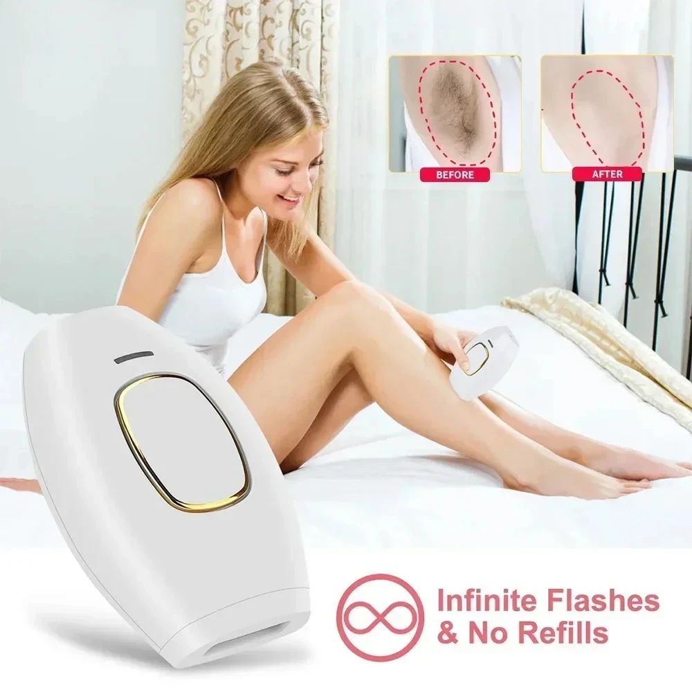New Permanent IPL Hair Remover Laser Hair Removal for Your Home Portable Mini Laser Hair Removal Device with 500,000 Flashes, 5 Adjustable Energy Levels for Effective on Body, Face, and Bikini Area