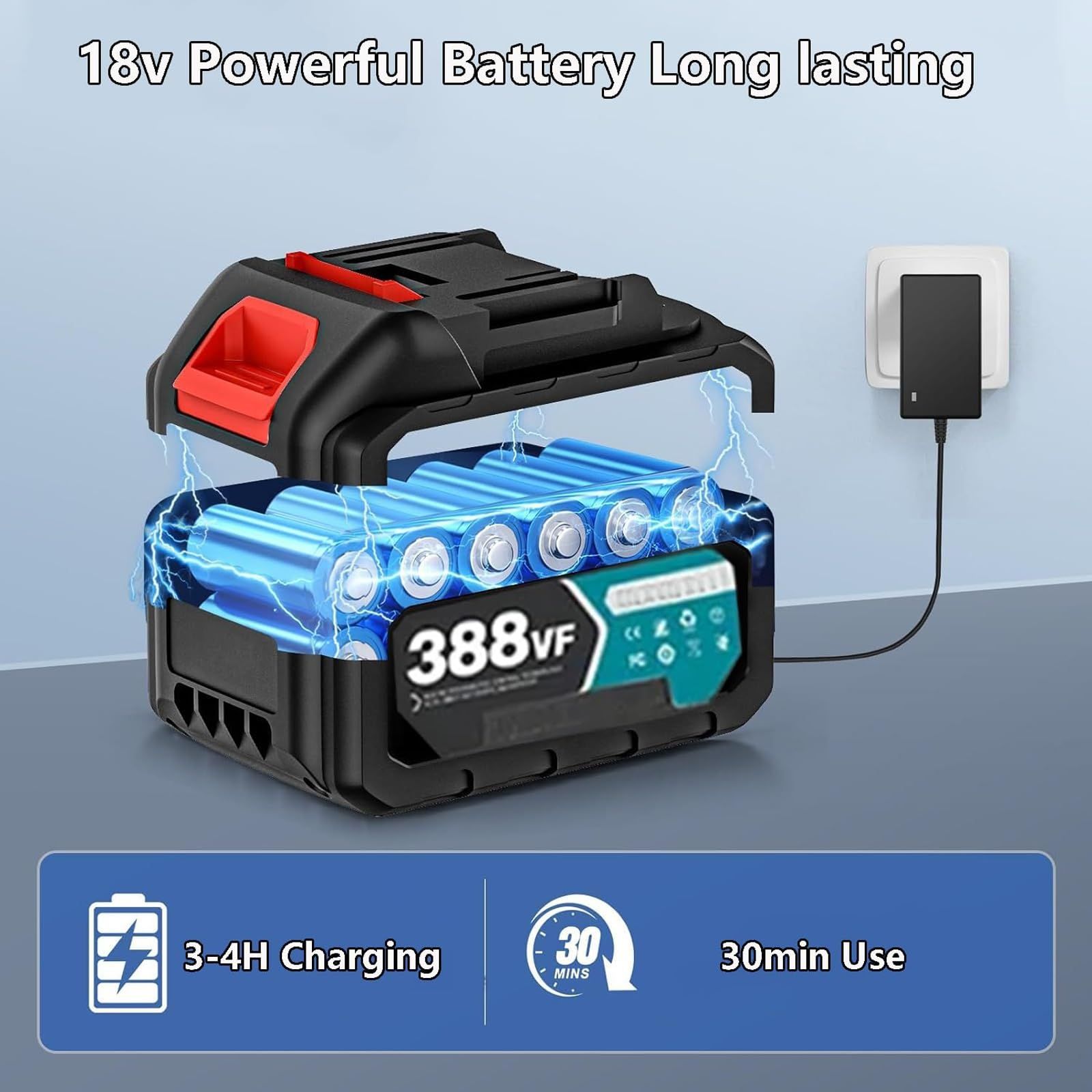 Electric Power Washer High Pressure Water Gun, Cordless Pressure Washer Gun, Portable Power Washer, Battery Operated Power Washer, 6 in 1 Spray Nozzles Car Washer,3  Gear Speed Pressure Cleaner