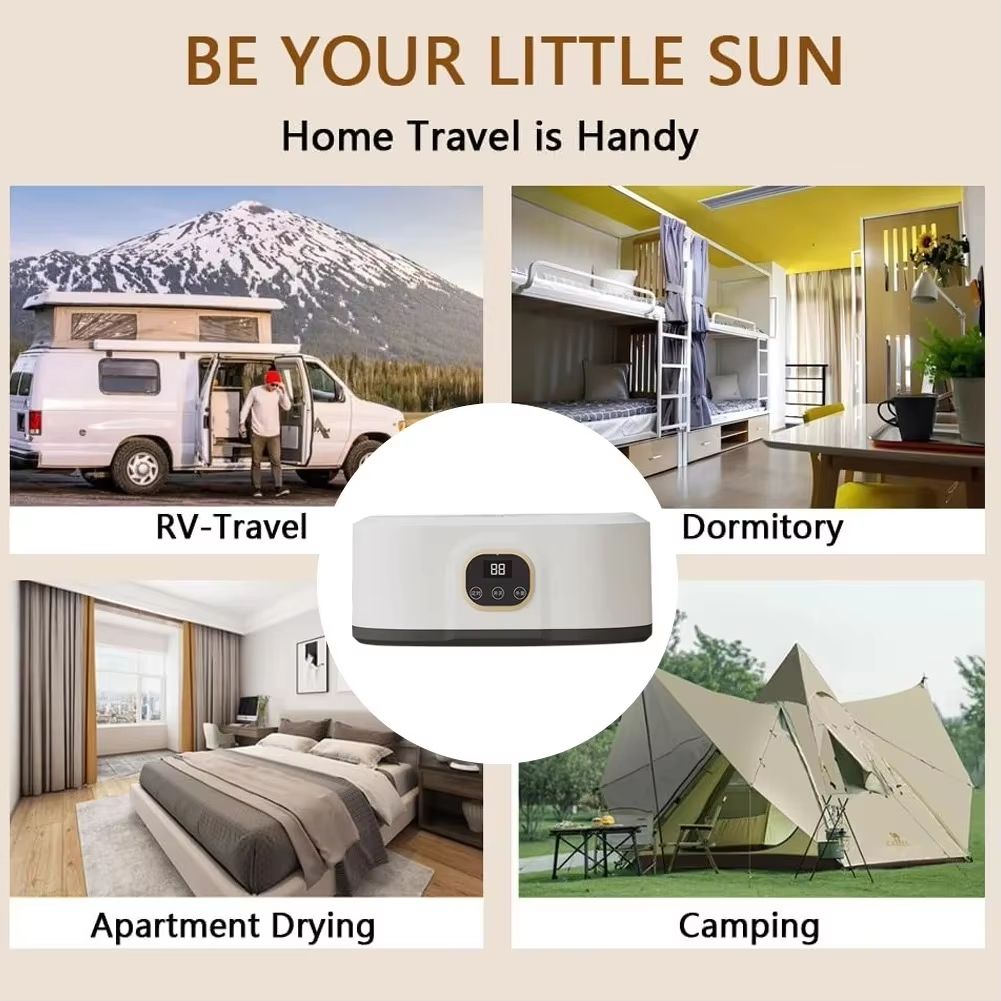 New Home Portable Multifunctional Dryer Electric Clothes Dryer Low-noise Foldable Laundry Dryer Warm air Heating clothing  Foldable Electric Clothes Dryer Electric Heated Clothes Airer for Camping RV