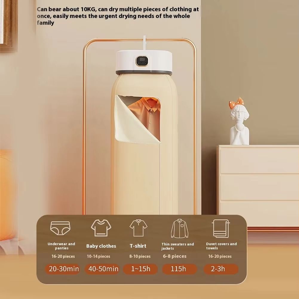 New Home Portable Multifunctional Dryer Electric Clothes Dryer Low-noise Foldable Laundry Dryer Warm air Heating clothing  Foldable Electric Clothes Dryer Electric Heated Clothes Airer for Camping RV