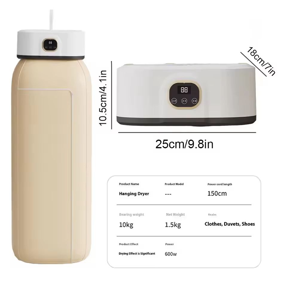 New Home Portable Multifunctional Dryer Electric Clothes Dryer Low-noise Foldable Laundry Dryer Warm air Heating clothing  Foldable Electric Clothes Dryer Electric Heated Clothes Airer for Camping RV